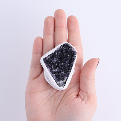 Uruguay Rainbow Amethyst Clusters Flat of 12