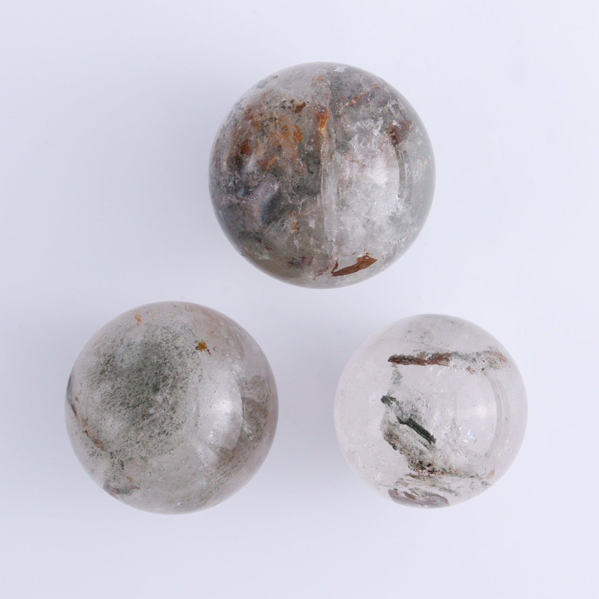 Garden Quartz Spheres Set of 6 - Expert Wholesale and Supplier of Wholesale Crystals & Bulk Gemstones, ["Garden Quartz","Quartz","Spheres"]