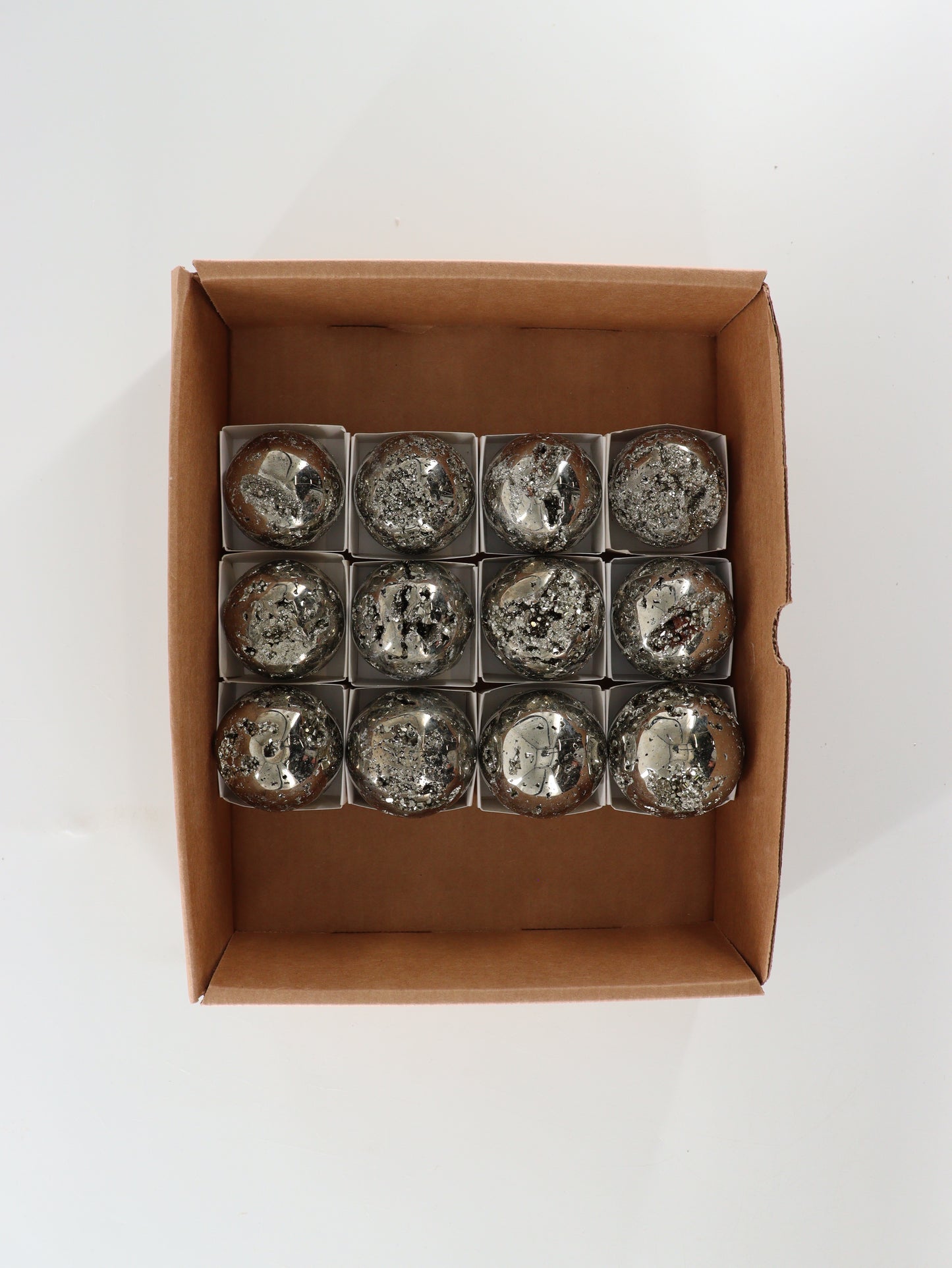 Pyrite Spheres Set of 12