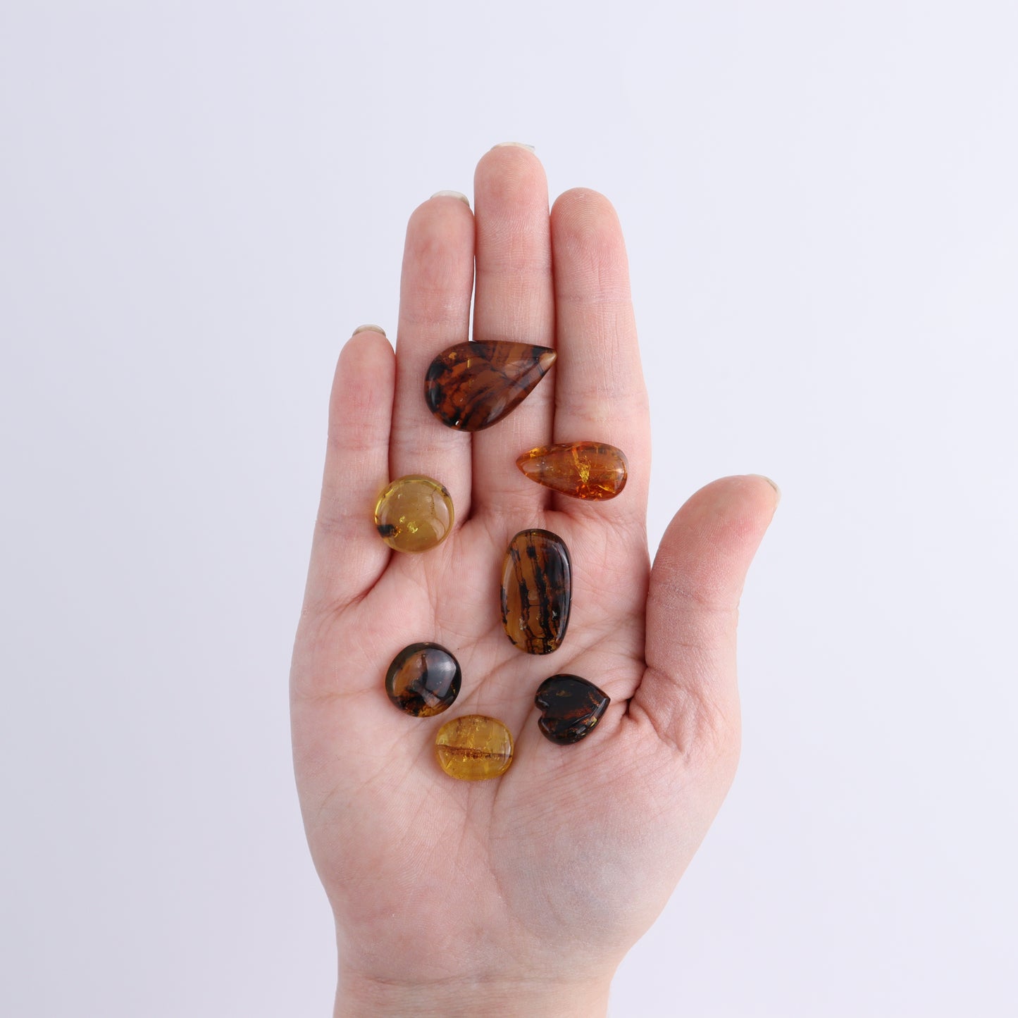 Amber Cabs Set of 10 - Expert Wholesale and Supplier of Wholesale Crystals & Bulk Gemstones, ["Amber","Cabs"]