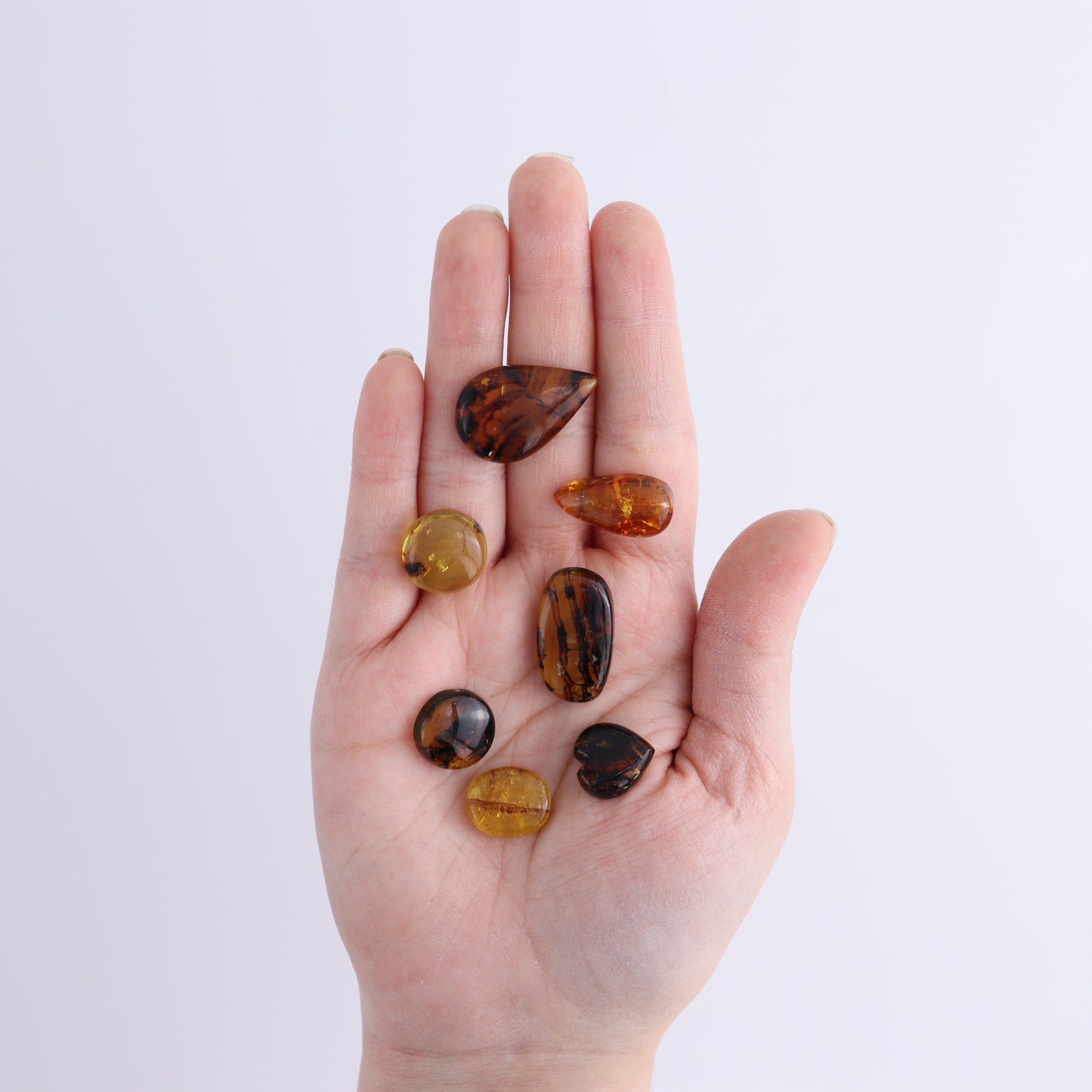 Amber Cabs Set of 10 - Expert Wholesale and Supplier of Wholesale Crystals & Bulk Gemstones, ["Amber","Cabs"]