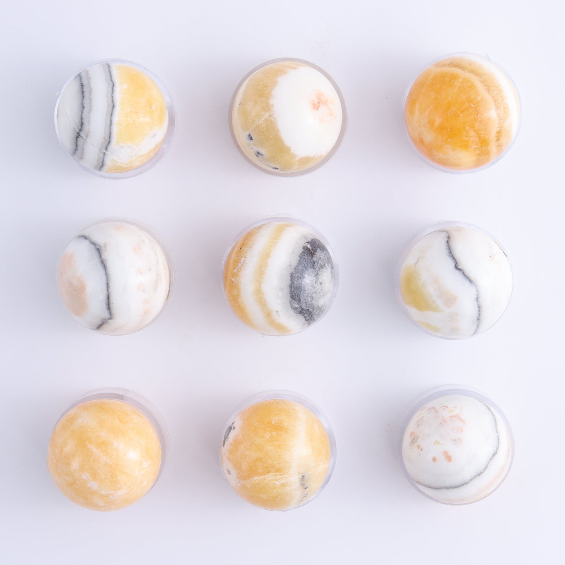 Onyx Spheres Set of 54 - Expert Wholesale and Supplier of Wholesale Crystals & Bulk Gemstones, ["Mexico","onyx","Spheres"]