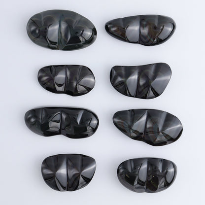 Rainbow Obsidian Heart Pairs Set of 8 - Expert Wholesale and Supplier of Wholesale Crystals & Bulk Gemstones, ["Hearts","Mexico","Rainbow Obsidian"]