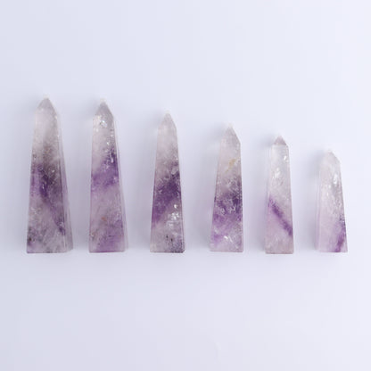 Amethyst Obelisks Set of 6 - Expert Wholesale and Supplier of Wholesale Crystals & Bulk Gemstones, ["Amethyst","Brazil","Obelisk"]