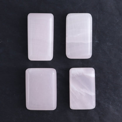 Pink Mangano Calcite Rectangles Set of 12
