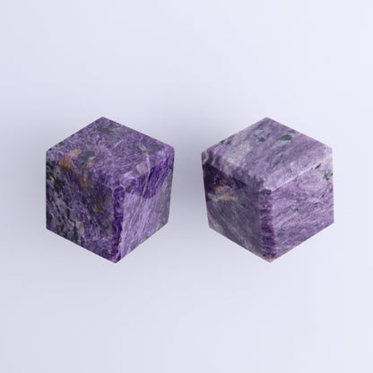 Charoite Cubes Set of 4 - Expert Wholesale and Supplier of Wholesale Crystals & Bulk Gemstones, ["Charoite","Cubes","Russia"]
