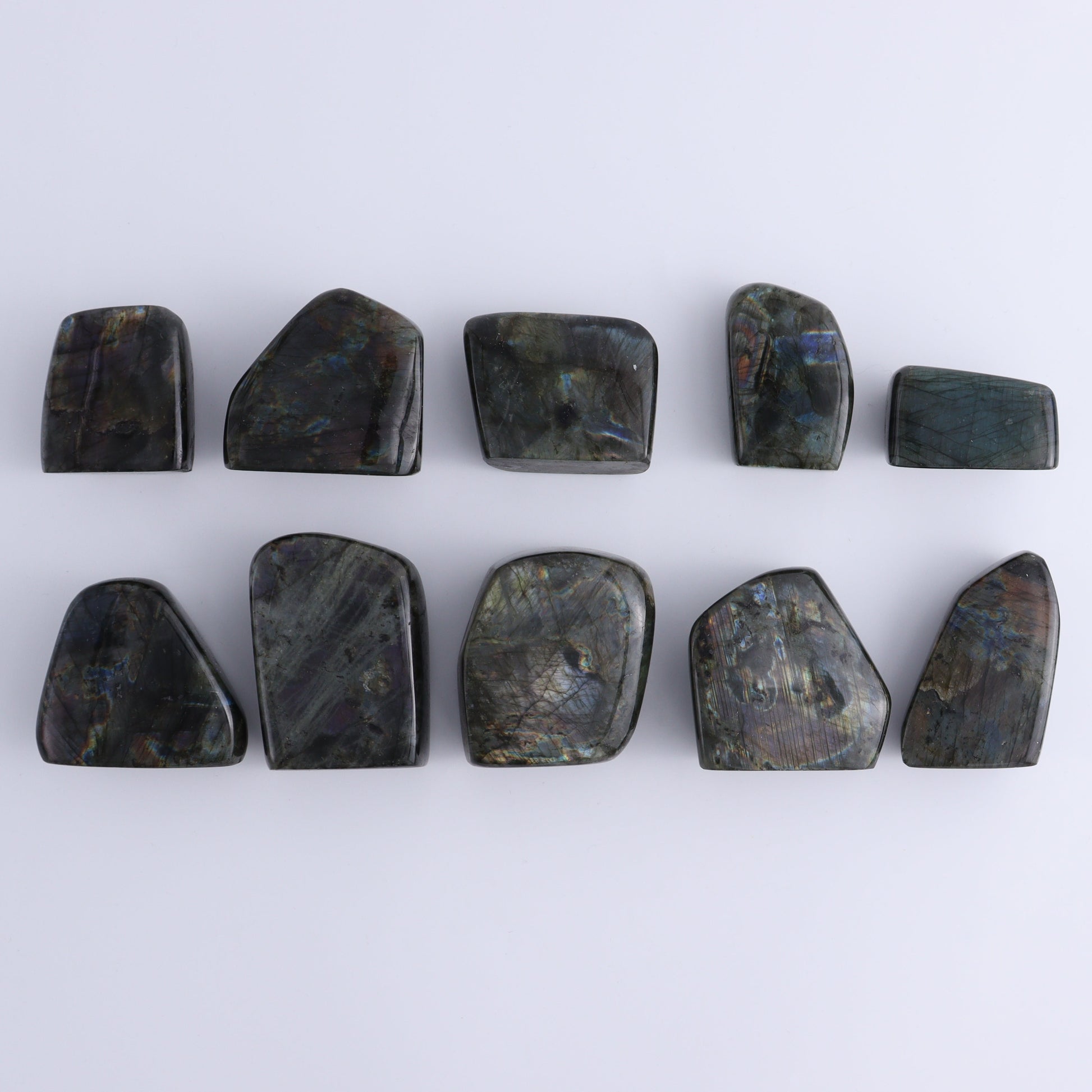 Labradorite Freeform Set of 10 - Expert Wholesale and Supplier of Wholesale Crystals & Bulk Gemstones, ["Freeforms","Labradorite","Madagascar"]
