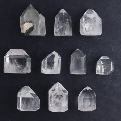 Garden Quartz Towers Set of 10 - Expert Wholesale and Supplier of Wholesale Crystals & Bulk Gemstones, ["Garden Quartz","Points","Quartz","Towers"]
