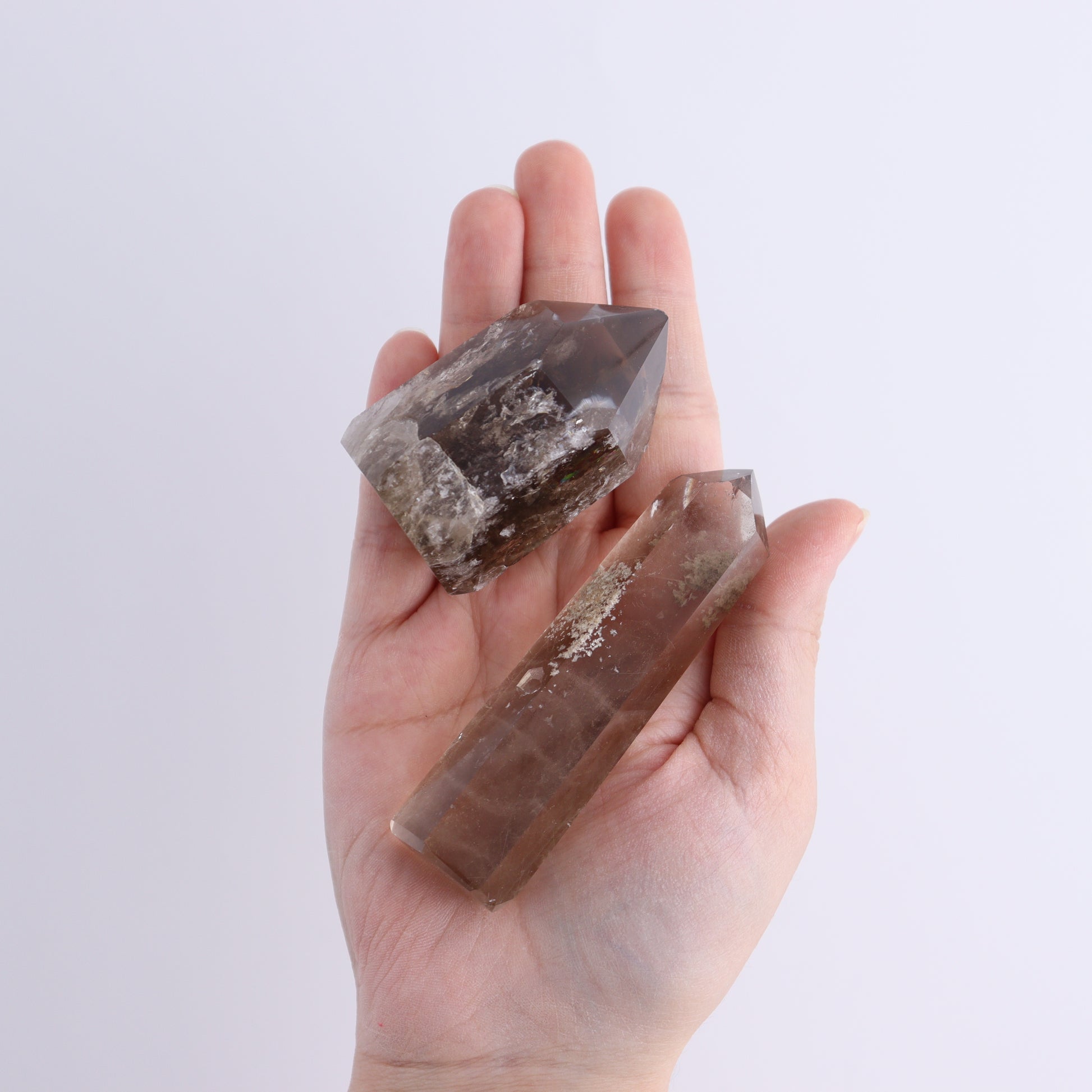 Smoky Quartz Towers Set of 5 - Expert Wholesale and Supplier of Wholesale Crystals & Bulk Gemstones, ["Brazil","Quartz","Smoky Quartz","Towers"]