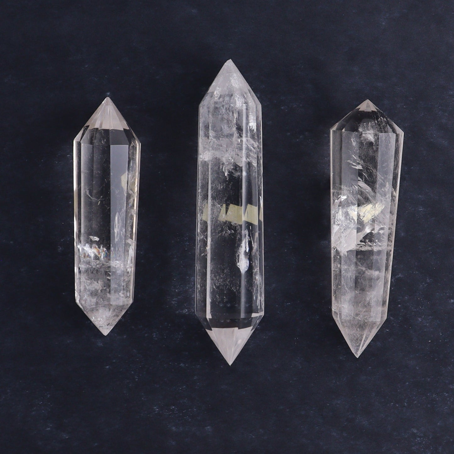Quartz Faceted Double Points Set of 12 - Expert Wholesale and Supplier of Wholesale Crystals & Bulk Gemstones, ["Brazil","Clear Quartz","close_50","Mixed Carvings","Quartz"]