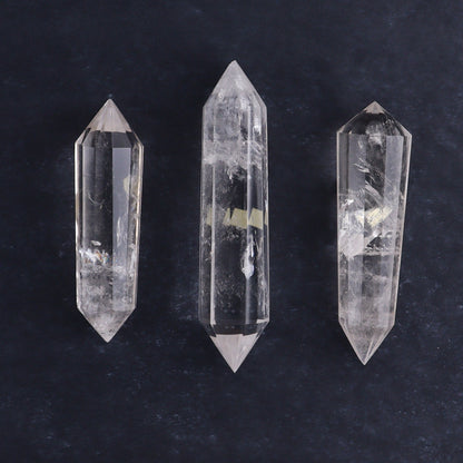 Quartz Faceted Double Points Set of 12 - Expert Wholesale and Supplier of Wholesale Crystals & Bulk Gemstones, ["Brazil","Clear Quartz","close_50","Mixed Carvings","Quartz"]