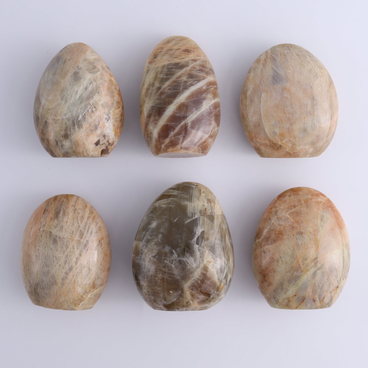 Peach Moonstone Freeform Set of 5 - Expert Wholesale and Supplier of Wholesale Crystals & Bulk Gemstones, ["Freeforms","Peach Moonstone"]