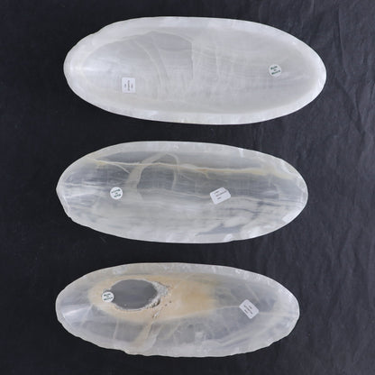 One Mexican Onyx/Calcite White Small Canoe Bowl | Mi Esperanza Minerals | Supplier of Crystals and Onyx
