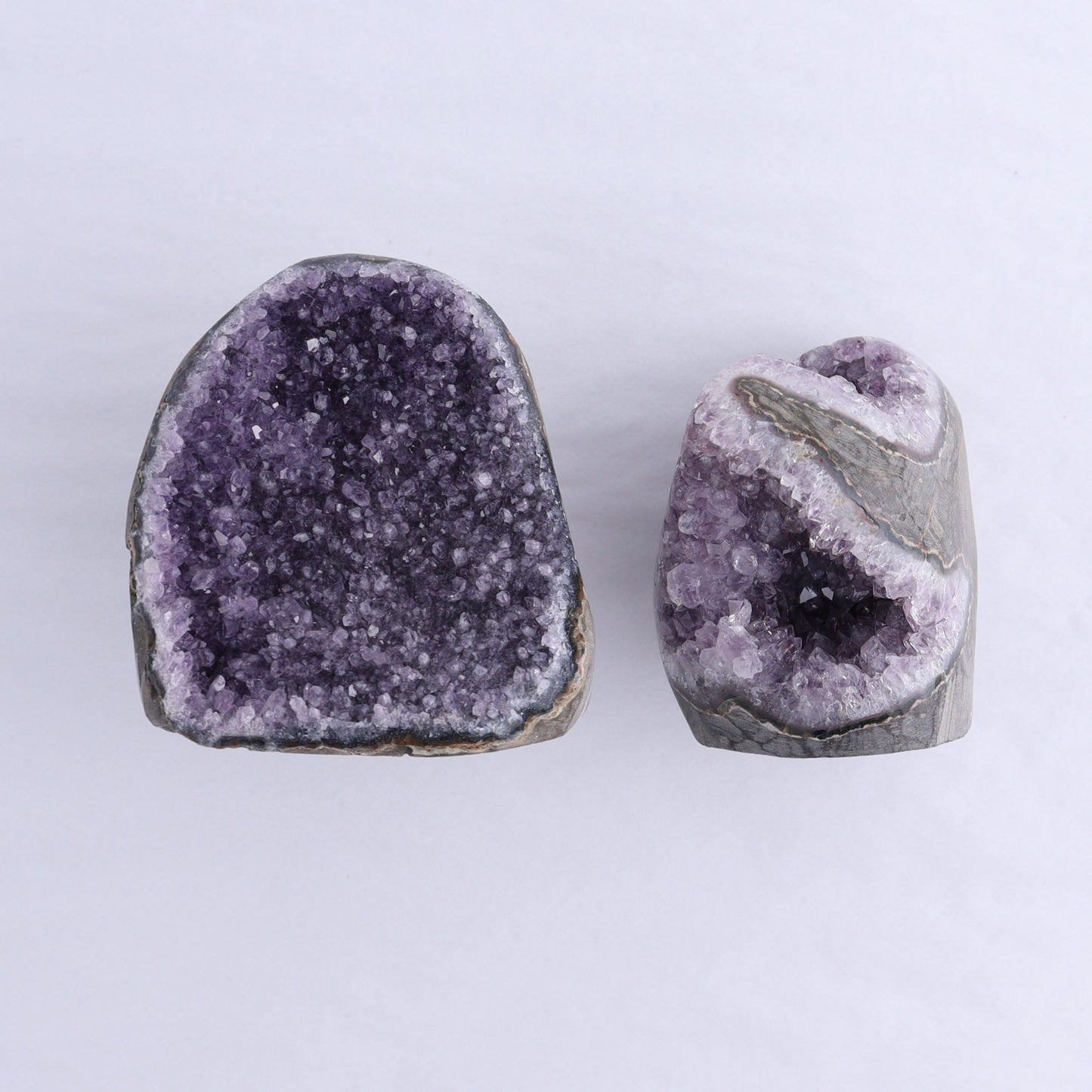 Uruguay Amethyst Cut Base Set of 7 - Expert Wholesale and Supplier of Wholesale Crystals & Bulk Gemstones, ["Amethyst","Cut Base","Uruguay"]