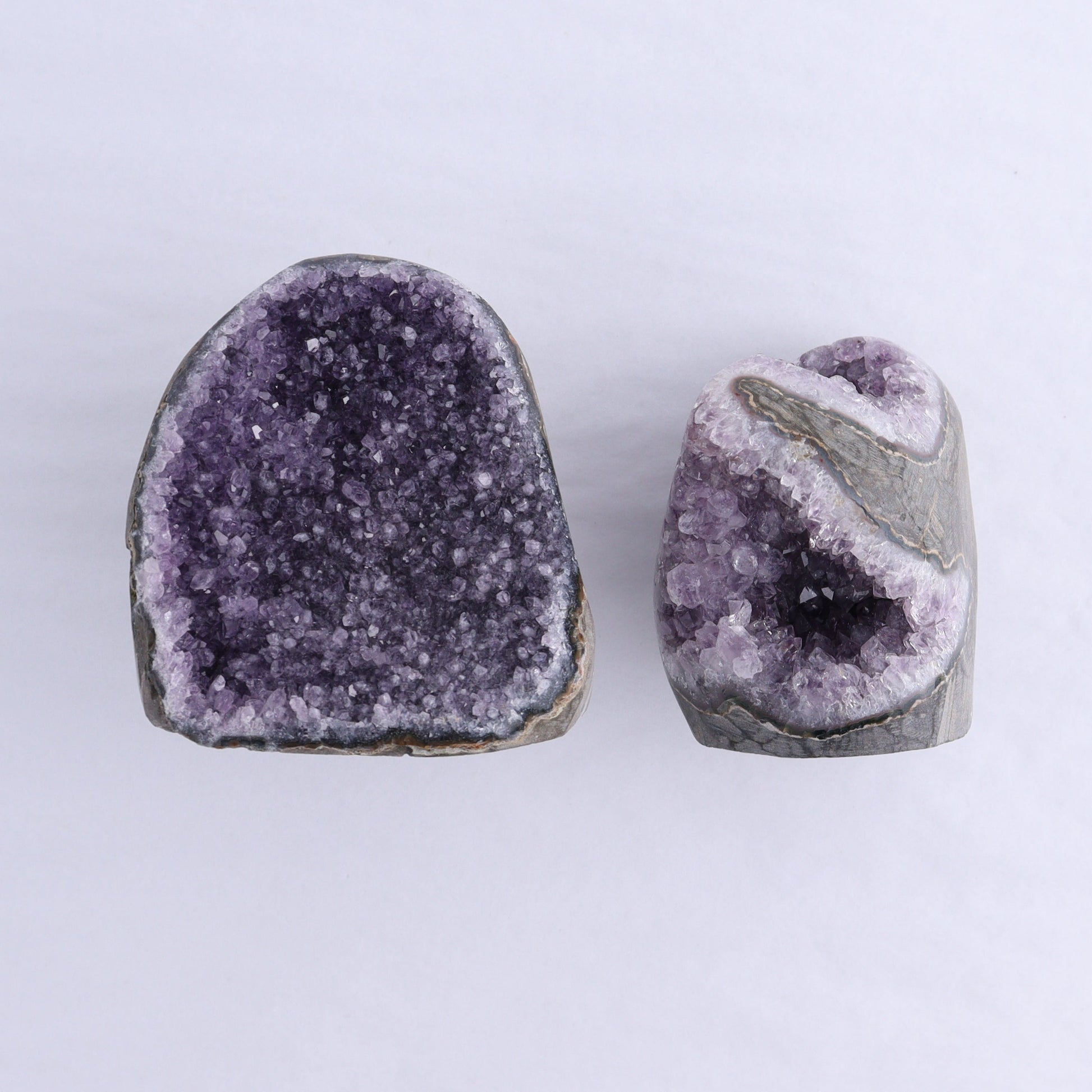 Uruguay Amethyst Cut Base Set of 7 - Expert Wholesale and Supplier of Wholesale Crystals & Bulk Gemstones, ["Amethyst","Cut Base","Uruguay"]