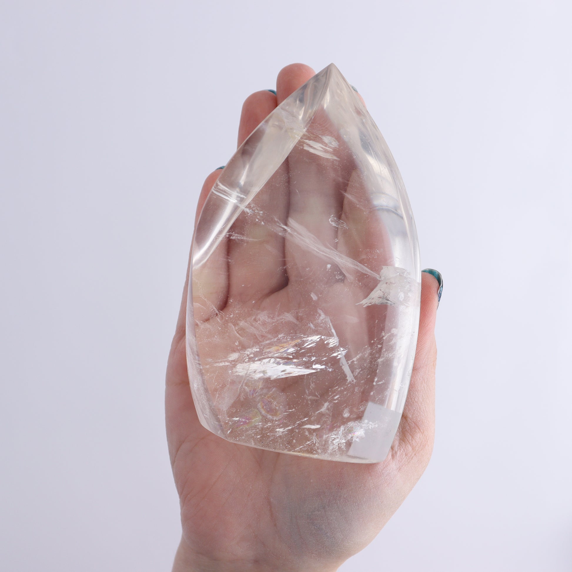 Imperfect Clear and Smoky Quartz Flames Set of 4 - Expert Wholesale and Supplier of Wholesale Crystals & Bulk Gemstones, ["Brazil","Clear Quartz","flames","Quartz"]