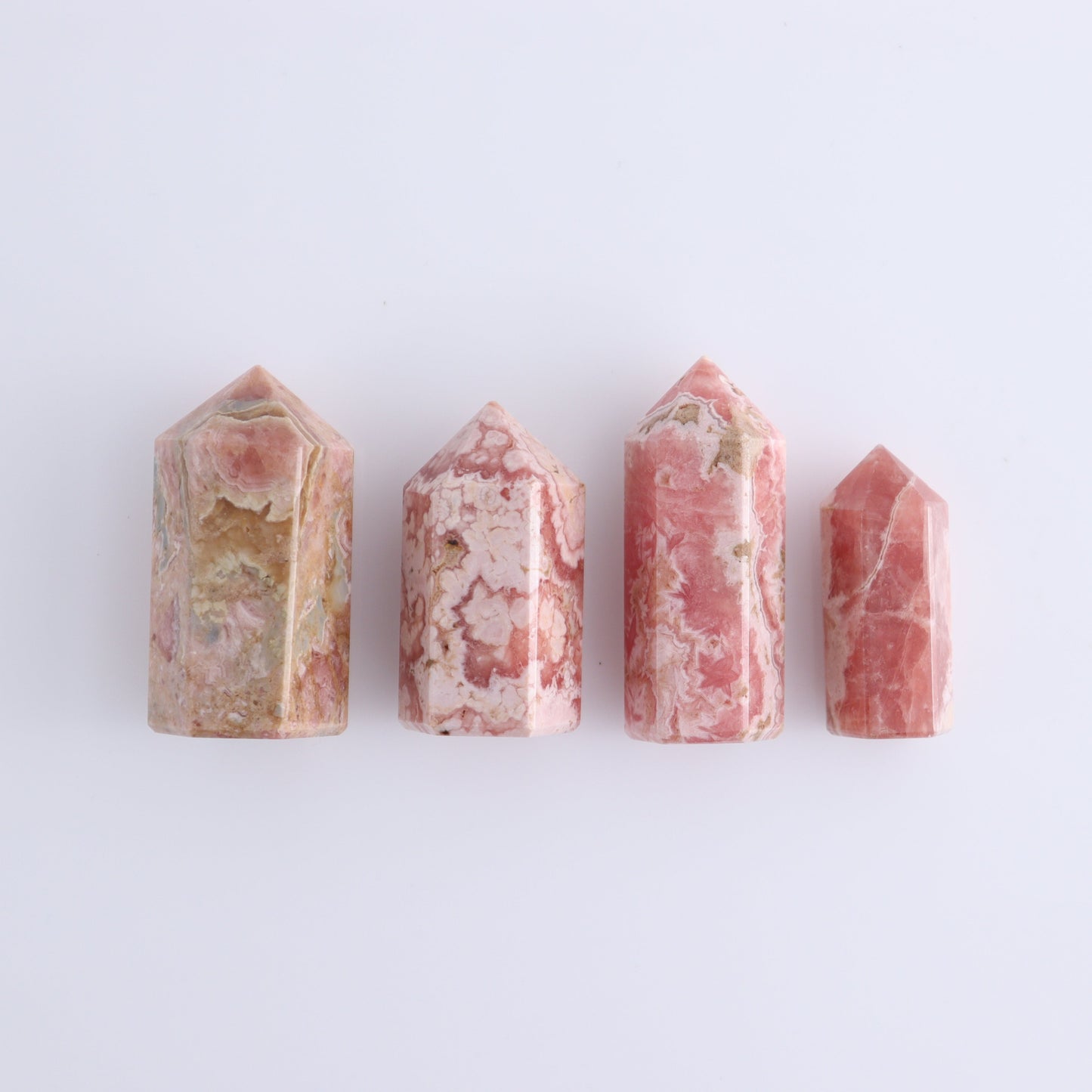 Rhodochrosite Towers Set of 4 - Expert Wholesale and Supplier of Wholesale Crystals & Bulk Gemstones, ["Argentina","Rhodochrosite","Towers"]