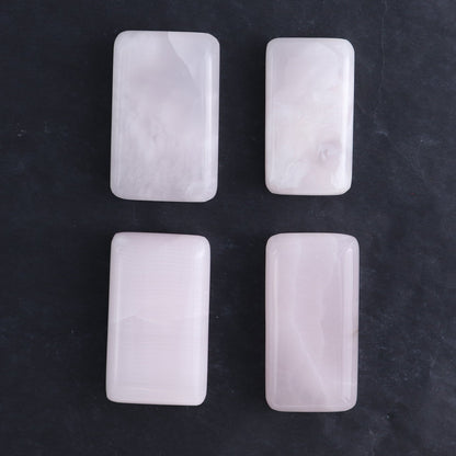 Pink Mangano Calcite Rectangles Set of 12