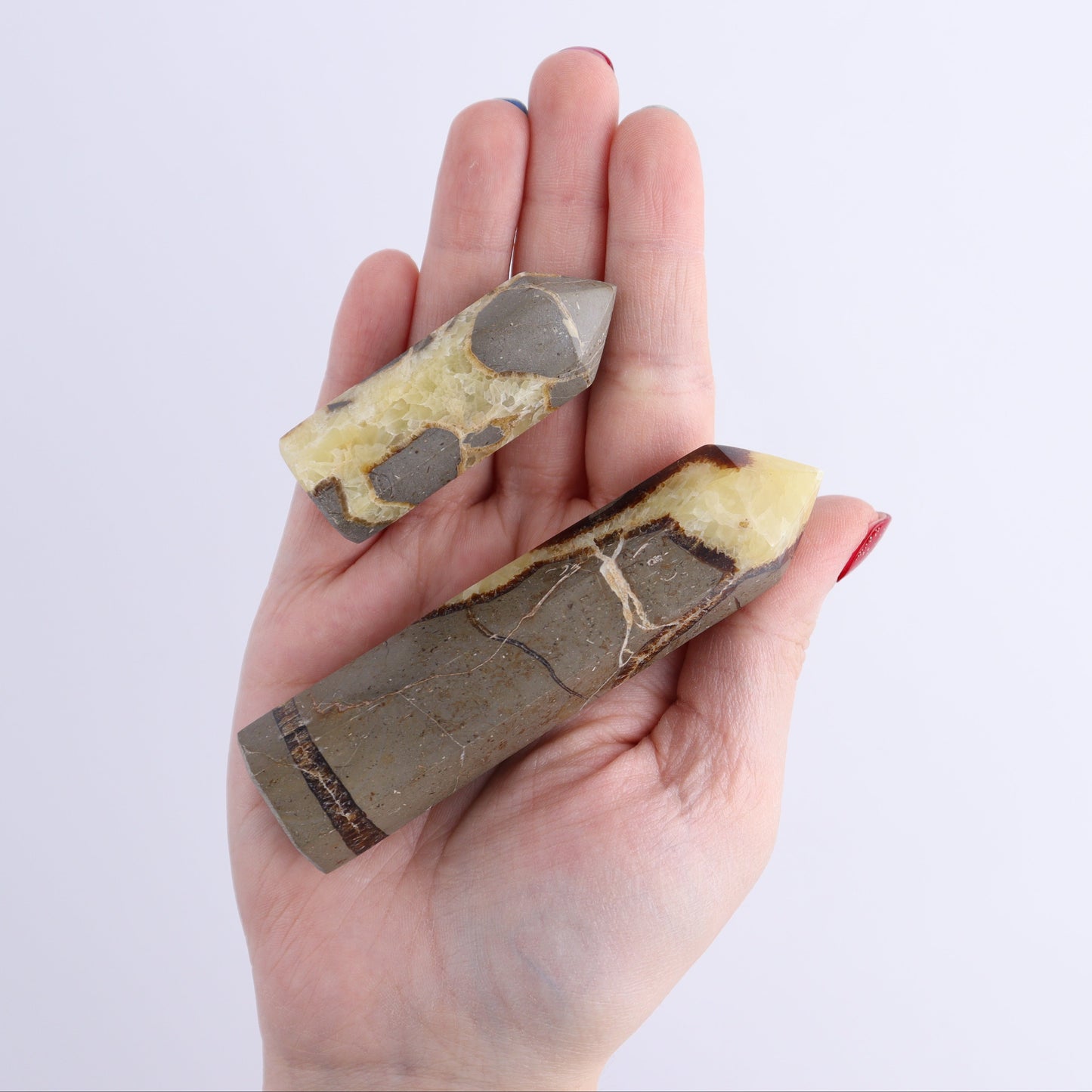 Septarian Towers Set of 9 - Expert Wholesale and Supplier of Wholesale Crystals & Bulk Gemstones, ["Madagascar","Septarian","Towers"]