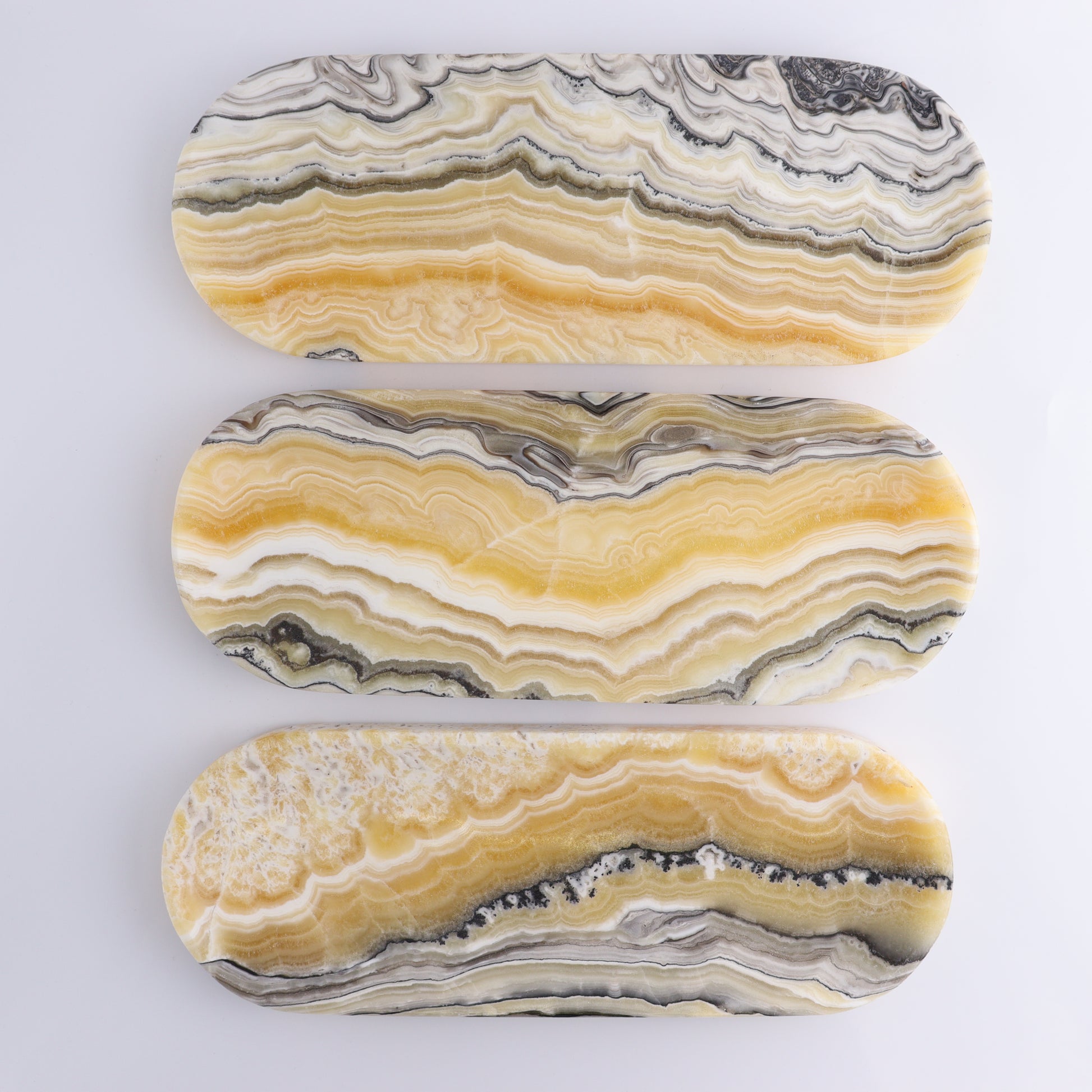 Onyx Oval Dish Set of 3 - Expert Wholesale and Supplier of Wholesale Crystals & Bulk Gemstones, ["Mexico","onyx","Oval Dish"]
