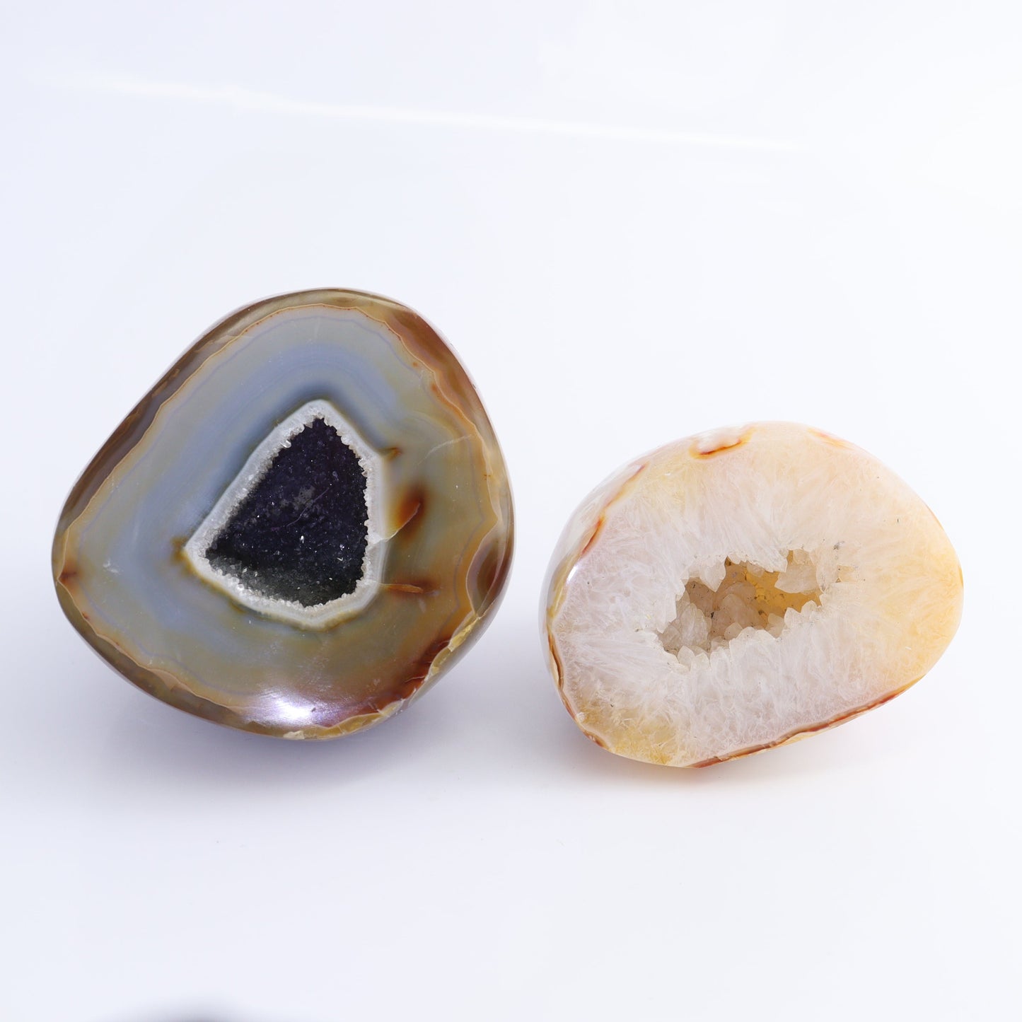 Carnelian Geodes Set of 2 - Expert Wholesale and Supplier of Wholesale Crystals & Bulk Gemstones, ["carnelian","Geodes","Madagascar"]