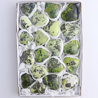 Serpentine Hearts Set of 20 - Expert Wholesale and Supplier of Wholesale Crystals & Bulk Gemstones, ["Hearts","Peru","serpentine"]
