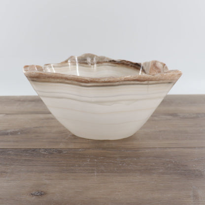 Mexican Onyx/Calcite Bowl 11"