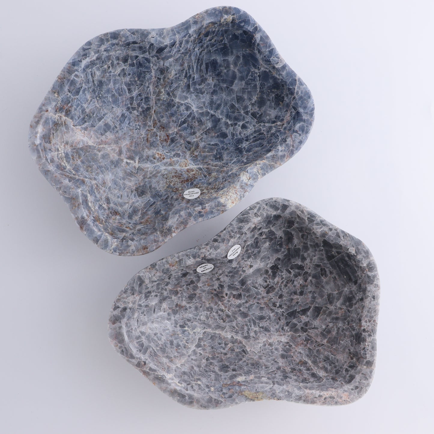 Blue Calcite Bowls Set of 3 - Expert Wholesale and Supplier of Wholesale Crystals & Bulk Gemstones, ["Blue Calcite","bowl","Bowls","Calcite","Mexico"]