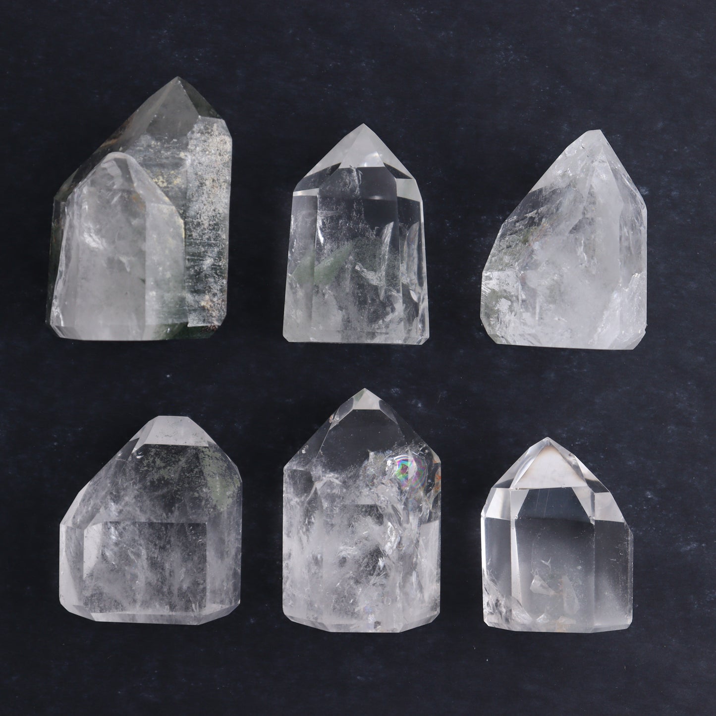 Garden Quartz Towers Set of 10 - Expert Wholesale and Supplier of Wholesale Crystals & Bulk Gemstones, ["Garden Quartz","Points","Quartz","Towers"]