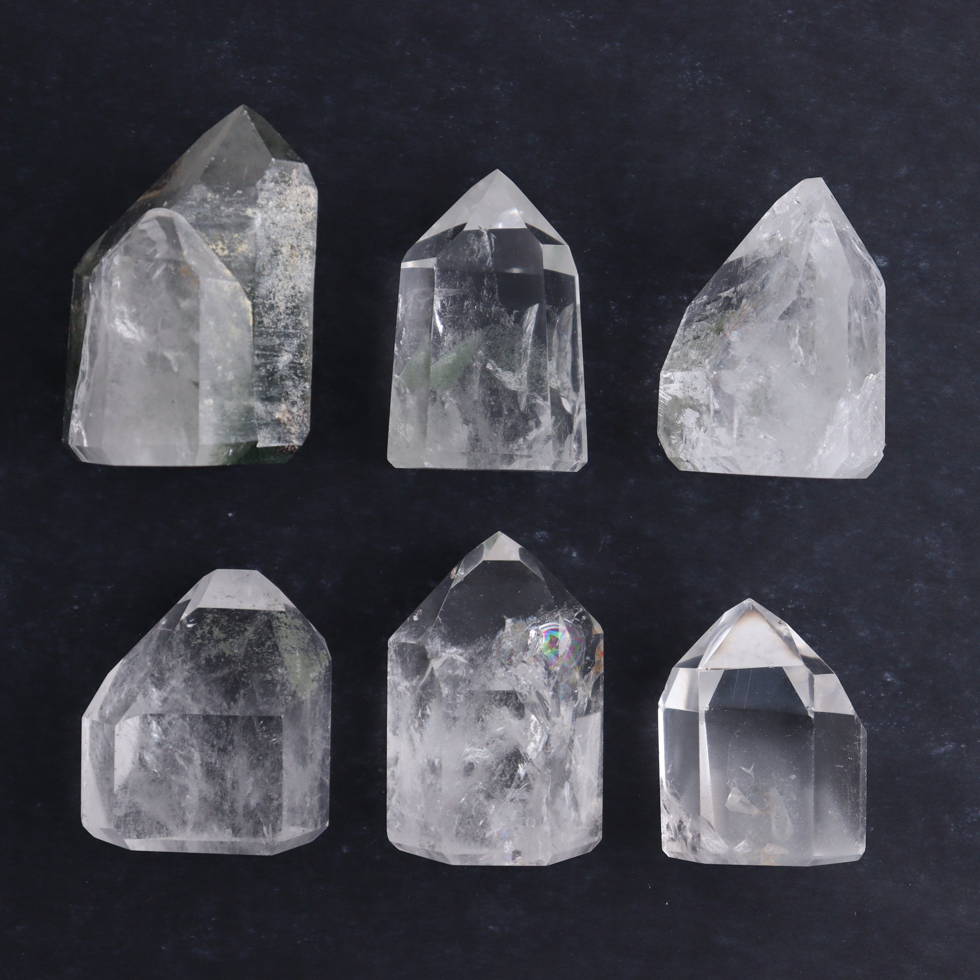 Garden Quartz Towers Set of 10 - Expert Wholesale and Supplier of Wholesale Crystals & Bulk Gemstones, ["Garden Quartz","Points","Quartz","Towers"]