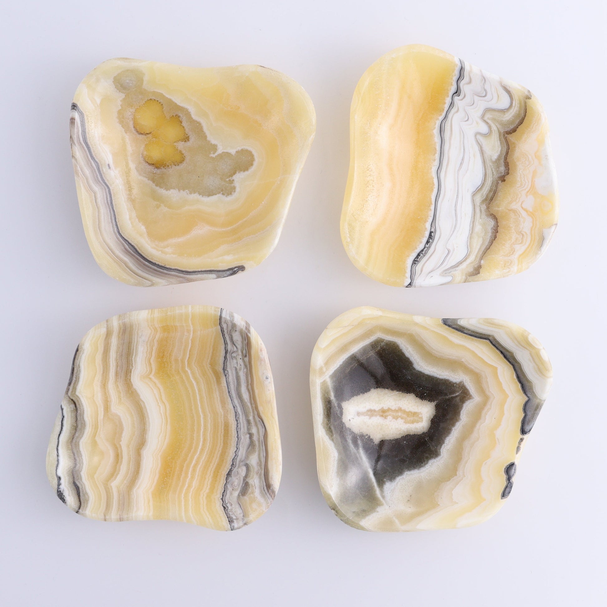 One Small Bowl Mexican Onyx/Calcite Yellow Zebra - Expert Wholesale and Supplier of Wholesale Crystals & Bulk Gemstones, ["bowl","Calcite","Catalog Onyx","Decorative Dish","Mexico","onyx"]