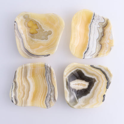 One Small Bowl Mexican Onyx/Calcite Yellow Zebra - Expert Wholesale and Supplier of Wholesale Crystals & Bulk Gemstones, ["bowl","Calcite","Catalog Onyx","Decorative Dish","Mexico","onyx"]