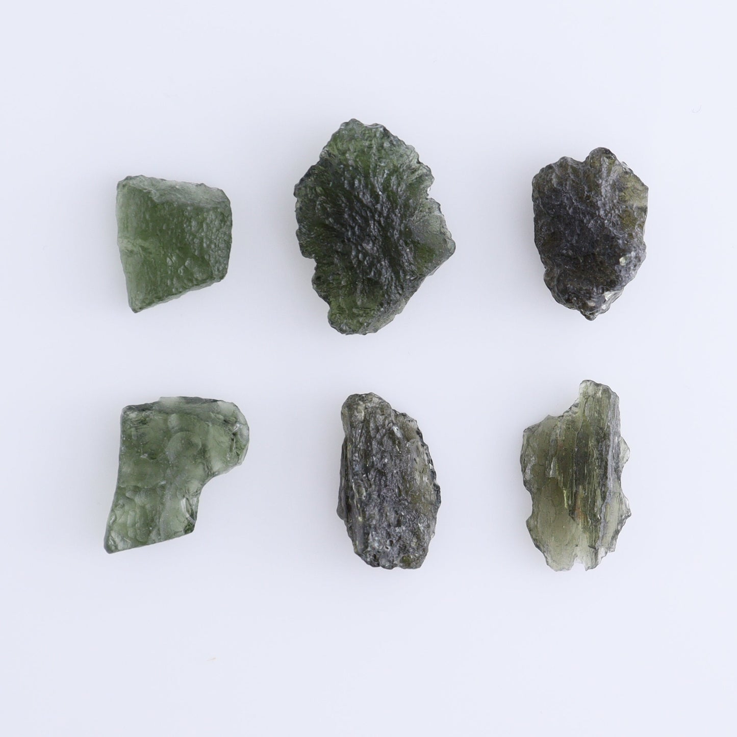 Moldavite Pieces Set of 6 - Expert Wholesale and Supplier of Wholesale Crystals & Bulk Gemstones, ["Czech Republic","Moldavite","Pieces"]