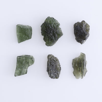 Moldavite Pieces Set of 6 - Expert Wholesale and Supplier of Wholesale Crystals & Bulk Gemstones, ["Czech Republic","Moldavite","Pieces"]