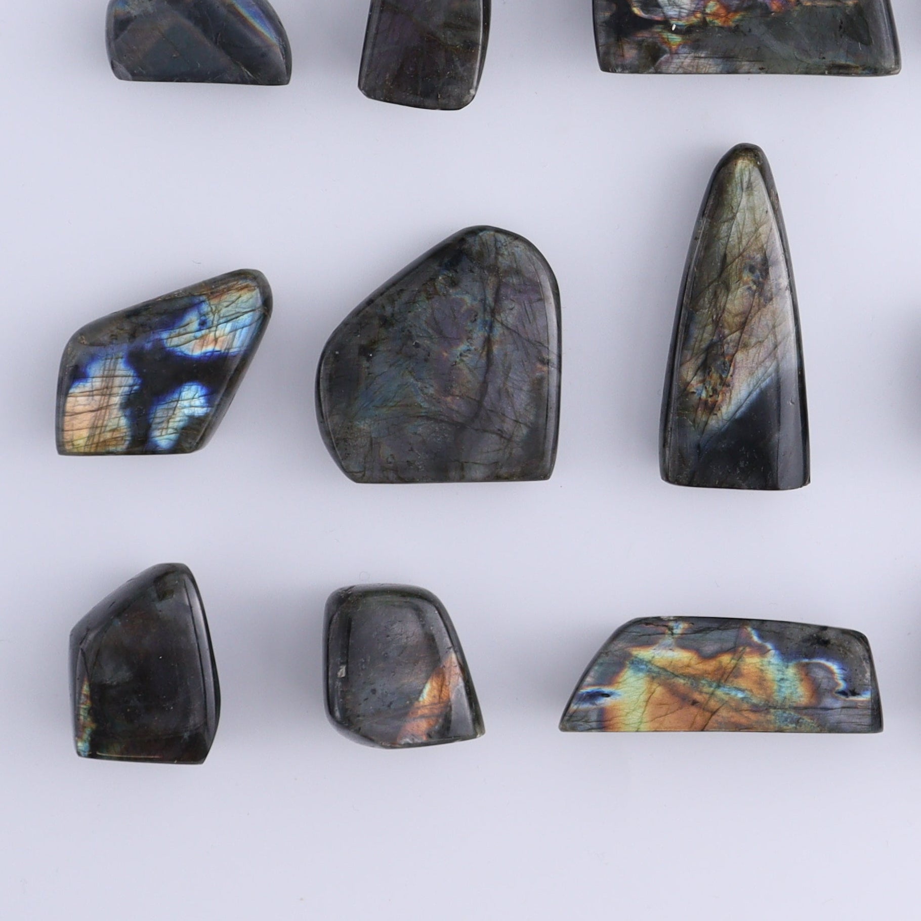 Labradorite Freeform Set of 20 - Expert Wholesale and Supplier of Wholesale Crystals & Bulk Gemstones, ["Freeforms","Labradorite","Madagascar"]