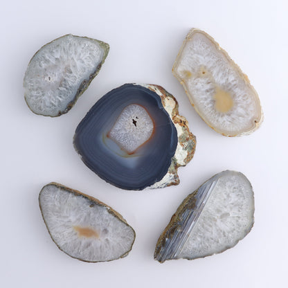 Agate Slices Set of 5 - Expert Wholesale and Supplier of Wholesale Crystals & Bulk Gemstones, ["Agate","Brazil","Slices and Slabs"]