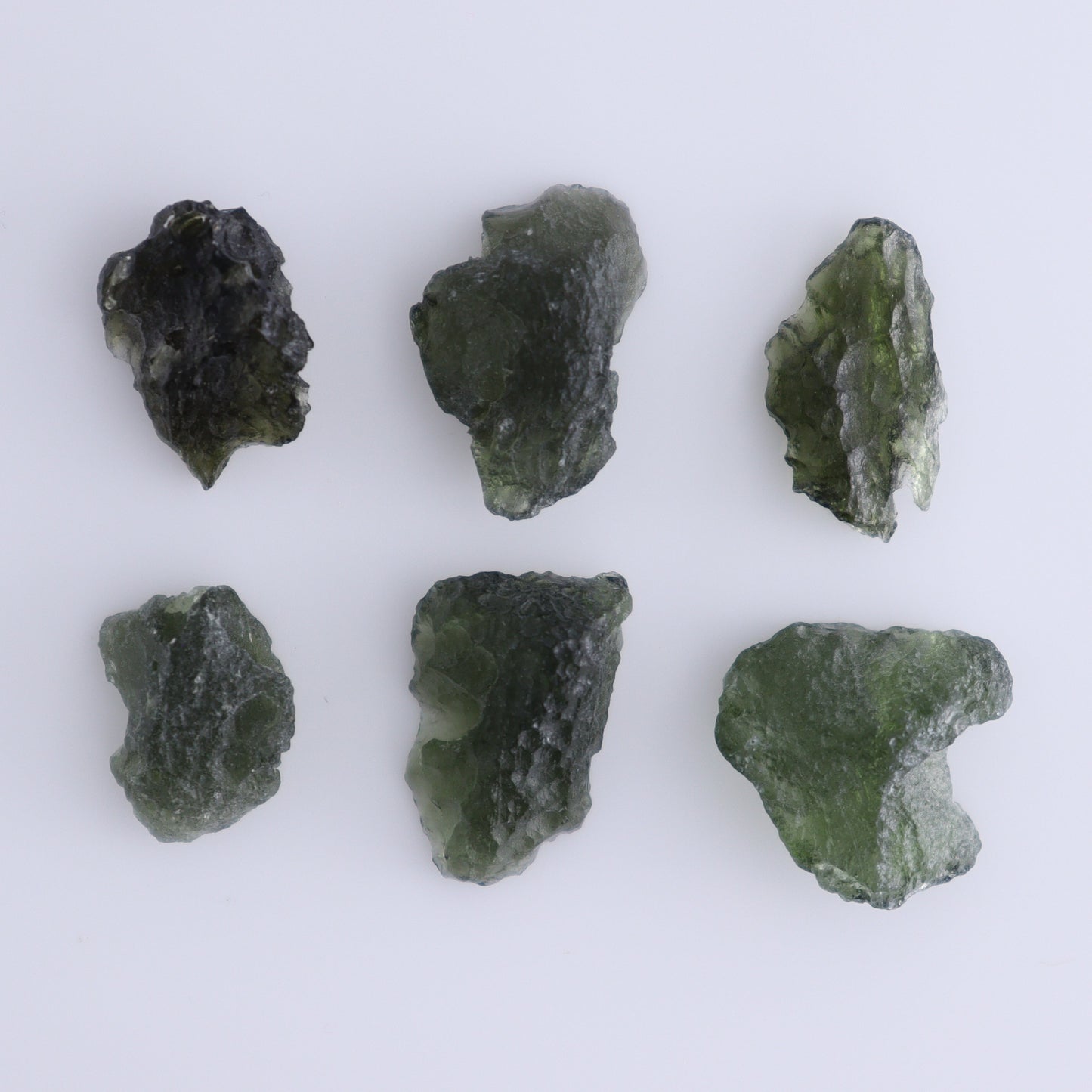 Moldavite Pieces Set of 6 - Expert Wholesale and Supplier of Wholesale Crystals & Bulk Gemstones, ["Czech Republic","Moldavite","Pieces"]