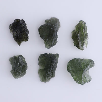 Moldavite Pieces Set of 6 - Expert Wholesale and Supplier of Wholesale Crystals & Bulk Gemstones, ["Czech Republic","Moldavite","Pieces"]