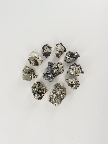 Rough Octahedral Pyrite Set of 10 - Expert Wholesale and Supplier of Wholesale Crystals & Bulk Gemstones, []
