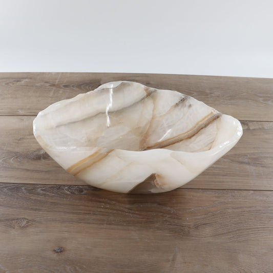 Mexican Onyx/Calcite Bowl 12" - Expert Wholesale and Supplier of Wholesale Crystals & Bulk Gemstones, ["Bowls","Calcite","Mexico","onyx"]