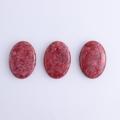 Thulite Palm Stones Set of 3 - Expert Wholesale and Supplier of Wholesale Crystals & Bulk Gemstones, ["Palm Stones","thulite"]