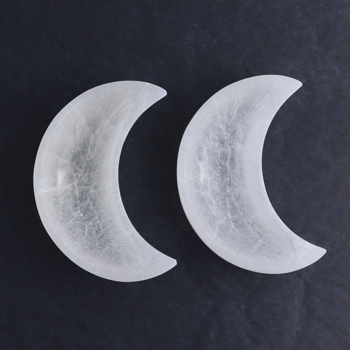 One Selenite (Satin Spar) Moon Bowl 12 cm - Expert Wholesale and Supplier of Wholesale Crystals & Bulk Gemstones, ["Bowls","moons","Morocco","Selenite"]