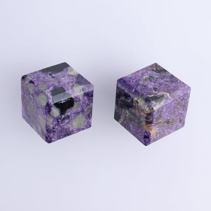 Charoite Cubes Set of 4 - Expert Wholesale and Supplier of Wholesale Crystals & Bulk Gemstones, ["Charoite","Cubes","Russia"]