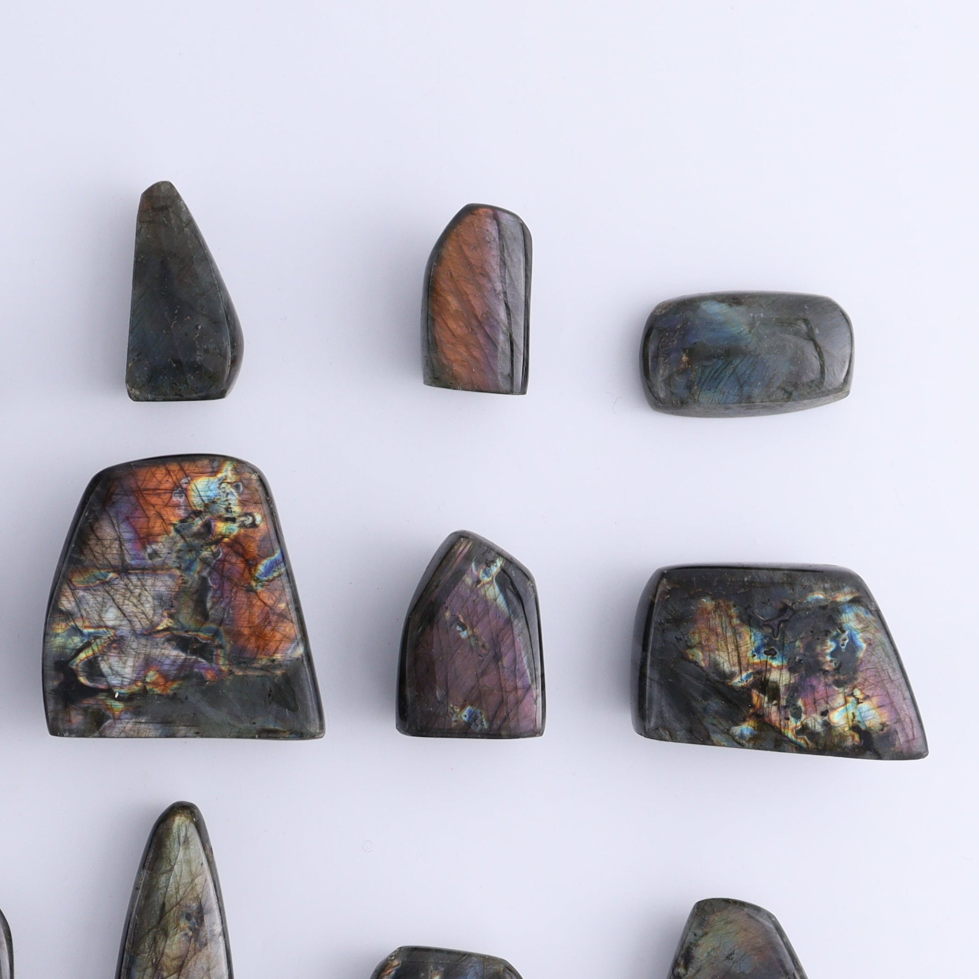 Labradorite Freeform Set of 20 - Expert Wholesale and Supplier of Wholesale Crystals & Bulk Gemstones, ["Freeforms","Labradorite","Madagascar"]