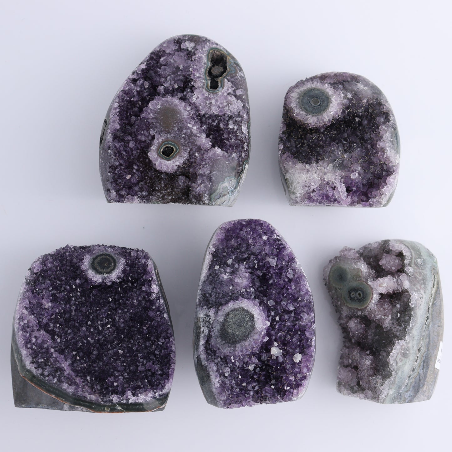 Uruguay Amethyst Set of 5 - Expert Wholesale and Supplier of Wholesale Crystals & Bulk Gemstones, ["Amethyst","Freeforms","Uruguay"]
