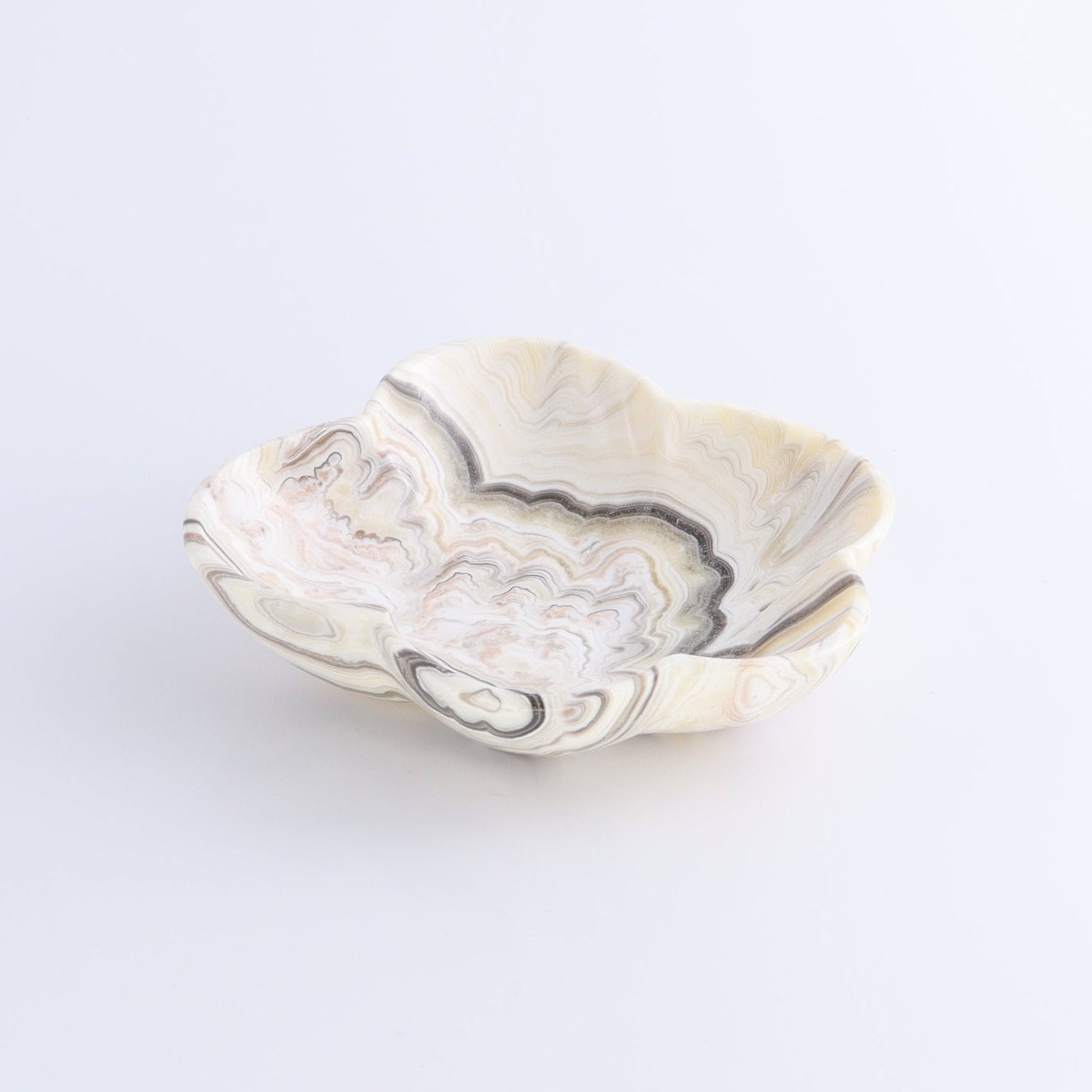 One Mexican Onyx/Calcite Yellow & White Zebra Irregular Bowl - Expert Wholesale and Supplier of Wholesale Crystals & Bulk Gemstones, ["bowl","Bowls","Calcite","Catalog Onyx","Decorative Dish","Mexico","onyx"]