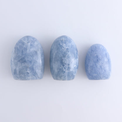 Blue Calcite Freeforms Set of 9