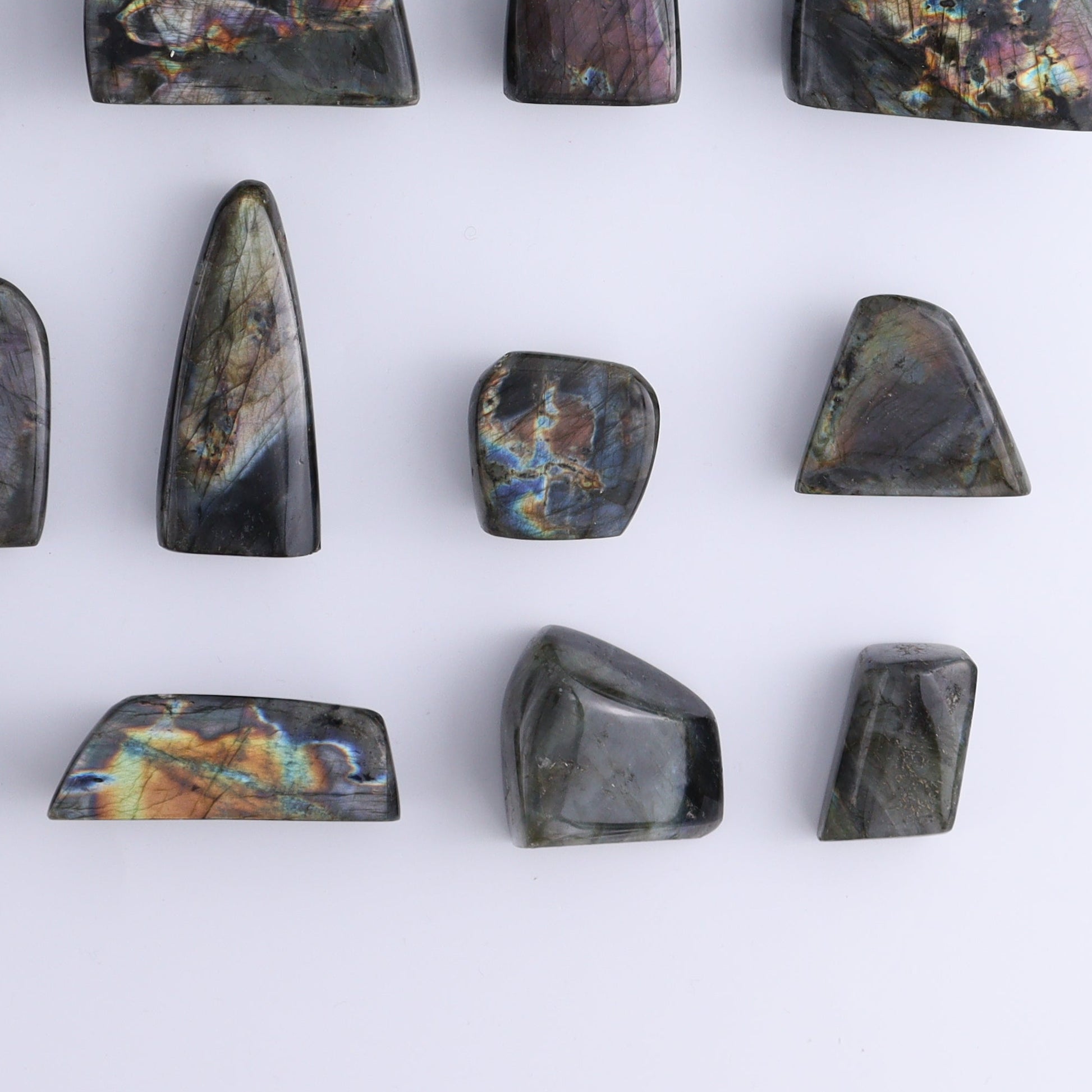 Labradorite Freeform Set of 20 - Expert Wholesale and Supplier of Wholesale Crystals & Bulk Gemstones, ["Freeforms","Labradorite","Madagascar"]