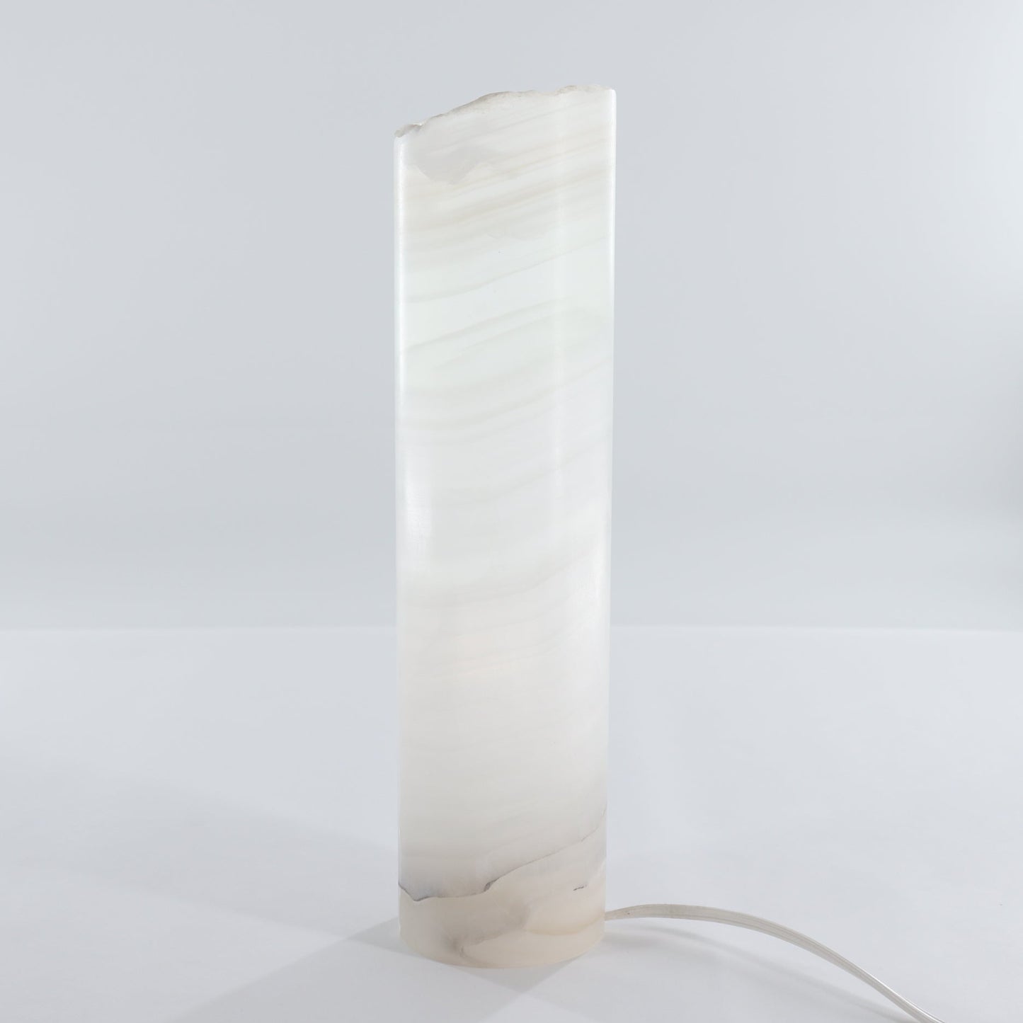 One 12" White Rough Top Onyx Lamp Blind