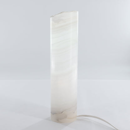 One 12" White Rough Top Onyx Lamp Blind
